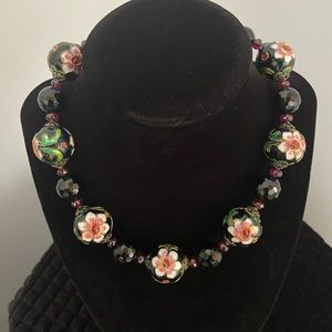 Vintage Cloisonné Bead Choker